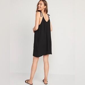 Old Navy Tie-Shoulder Mini Cami Swing Dress, size M, black